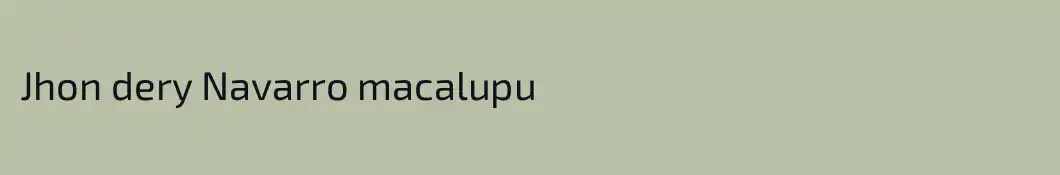 Jhon dery Navarro macalupu